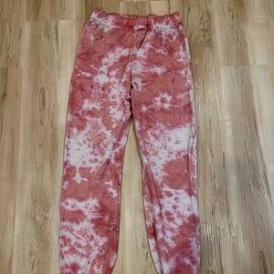 Jungmaven Pink Tie-Dye Hemp Jogger Sweatpants